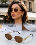 CELINE 1006 GOLD BROWN CELEBRITY CHOICE OFFICIAL SHOWROOM DESIGNER MODEL 406