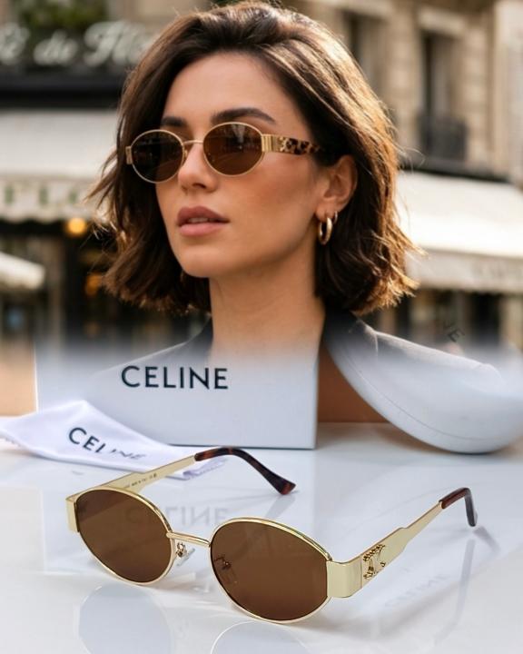 CELINE 1006 GOLD BROWN CELEBRITY CHOICE OFFICIAL SHOWROOM DESIGNER MODEL 406