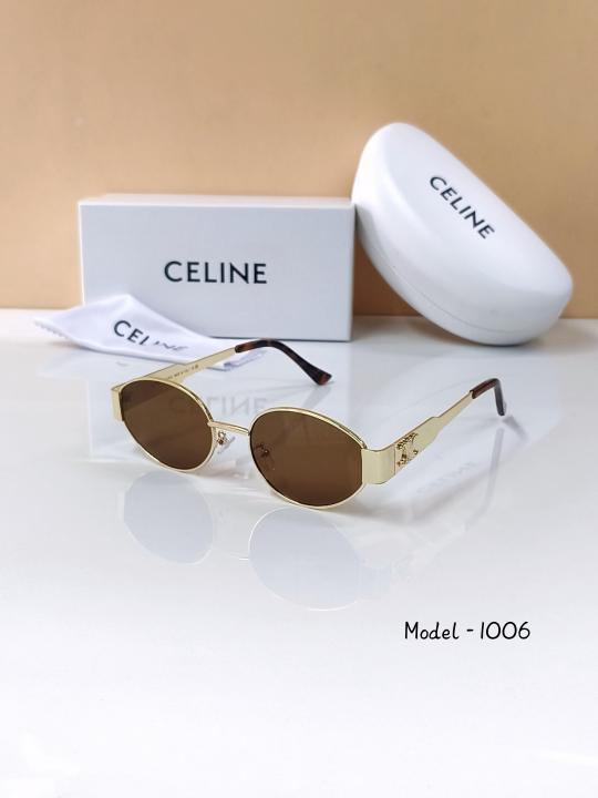 CELINE 1006 GOLD BROWN CELEBRITY CHOICE OFFICIAL SHOWROOM DESIGNER MODEL 406