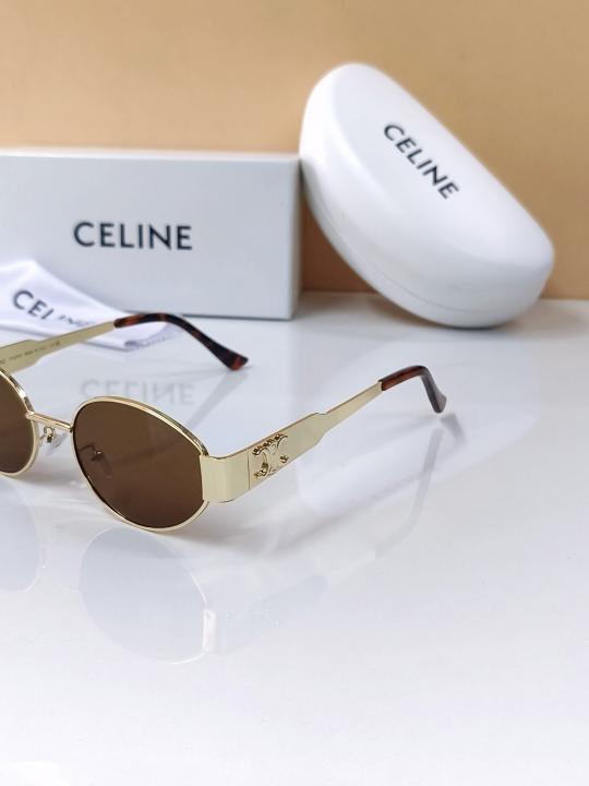 CELINE 1006 GOLD BROWN CELEBRITY CHOICE OFFICIAL SHOWROOM DESIGNER MODEL 406