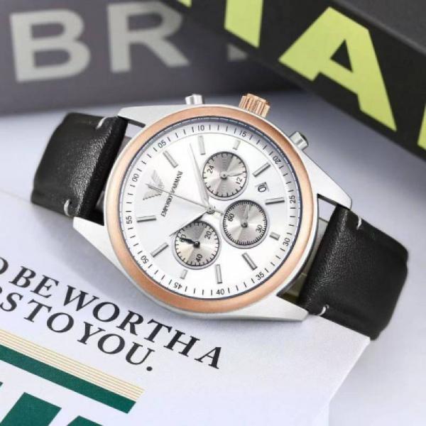 EMPORIO ARMA AUTOMATIC PREMIUM SILVER BLACK WATCH