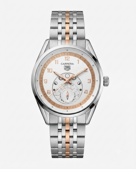 Tag heuee_r Carrera Astronomer Silver Copper Dial