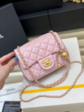 Chane quilted cc crush mini flap purse with Folding box 6623