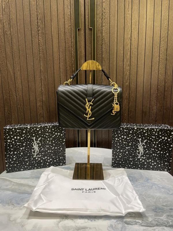 YSL SAINT LAURENT Collage Medium leather shoulder bag with box 745
