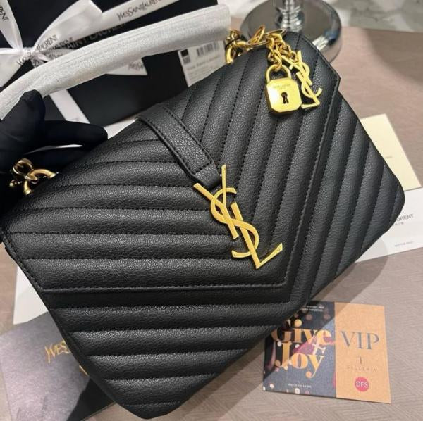 YSL SAINT LAURENT Collage Medium leather shoulder bag with box 745