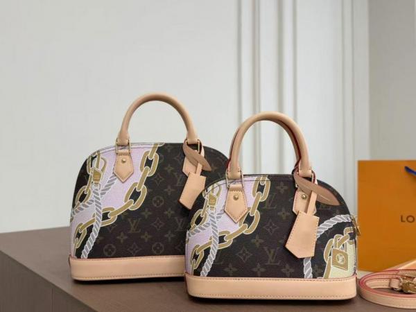 Louiis Vuitton N40472 Alma BB Bag Damier Azur with double box super premium quality 974