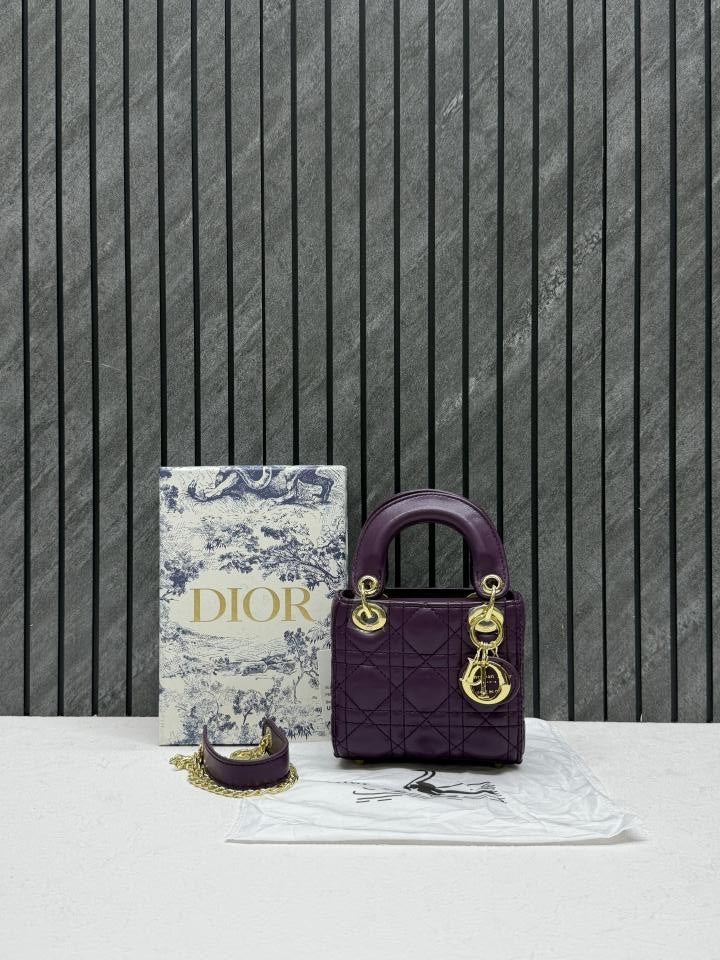 Dioor 662 Lady Dioor Nano Purple With Original Box Packing