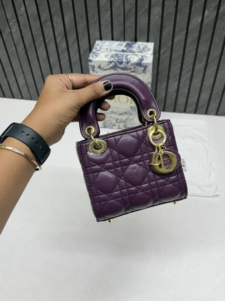 Dioor 662 Lady Dioor Nano Purple With Original Box Packing