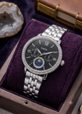 FOSSIIL ES3121 JACQUELINE SUN-MOON SILVER BLACK DAYAL