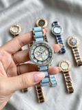 ROLEEX CELINE SILVER SKY-BLUE (2ton) WHITE DATAL
