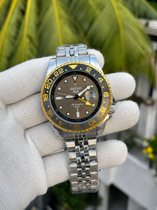Seiko Sports GMT Pack Yellow Grey AT436
