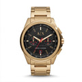 Armani Exchange Men`s Black Dial and Gold Watch
