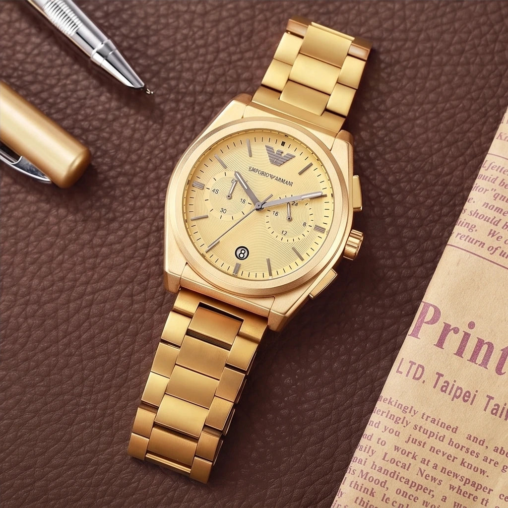 Emporio Armani Men`s Gold Wrist Watch