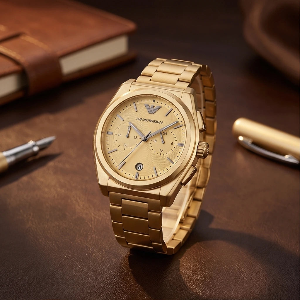 Emporio Armani Men`s Gold Wrist Watch