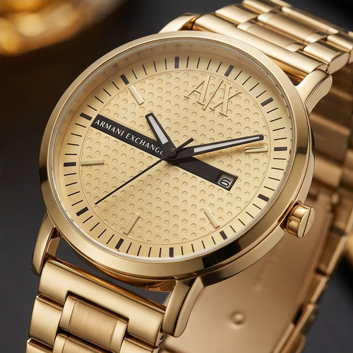 Armani Exchange Men`s Gold Watch