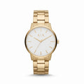 Armani Exchange Men`s White and Gold Watch