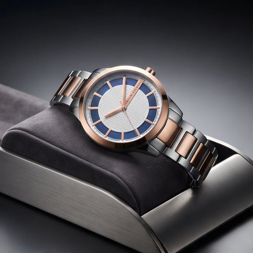 Armani Men`s Blue and White Dial Watch
