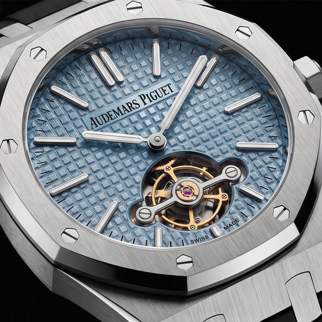 Audemars Piguet Men`s Blue Dial Tourbillon Watch