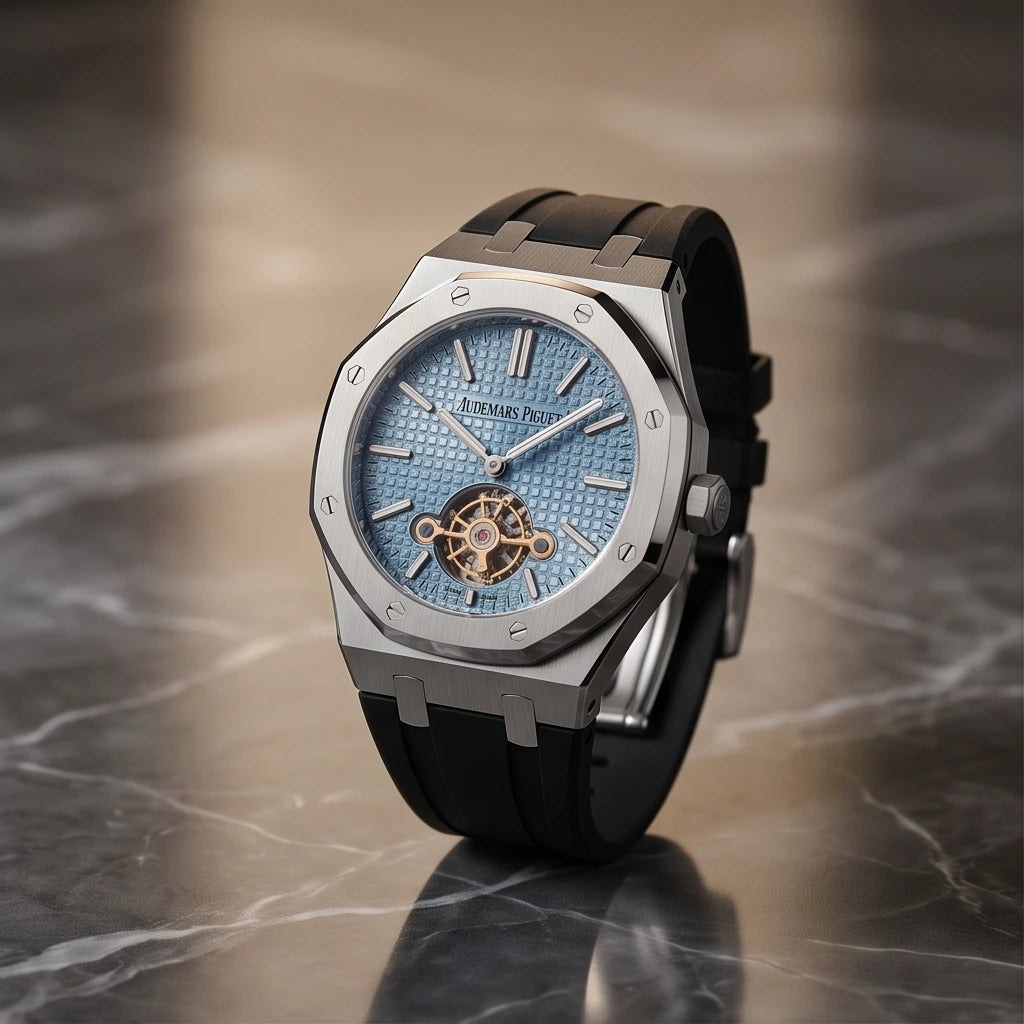 Audemars Piguet Men`s Blue Dial Tourbillon Watch