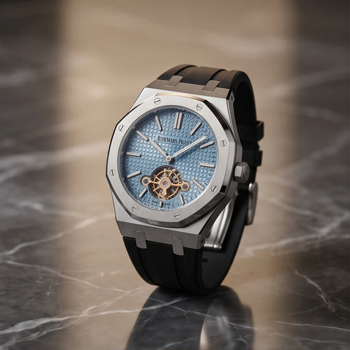 Audemars Piguet Men`s Blue Dial Tourbillon Watch