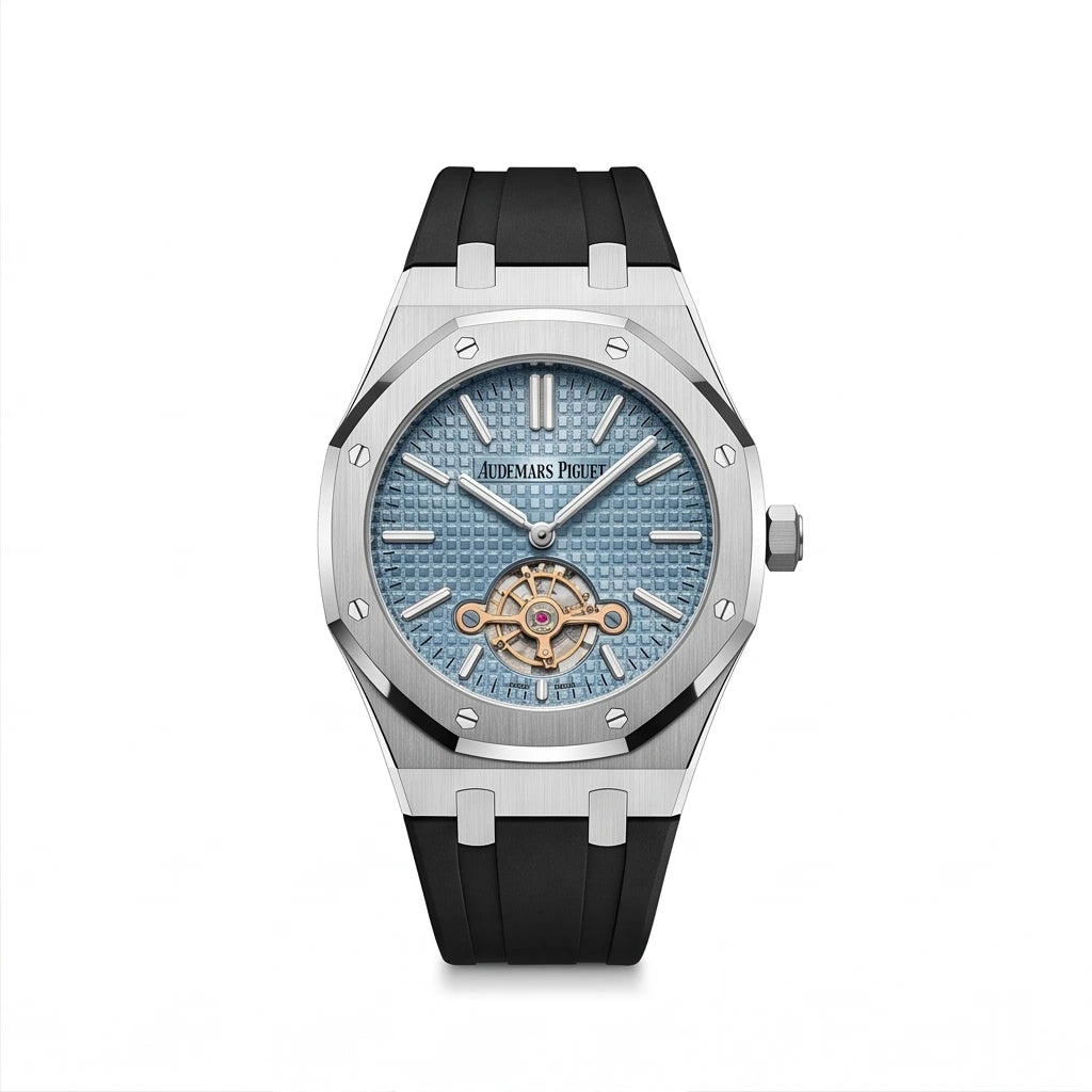 Audemars Piguet Men`s Blue Dial Tourbillon Watch