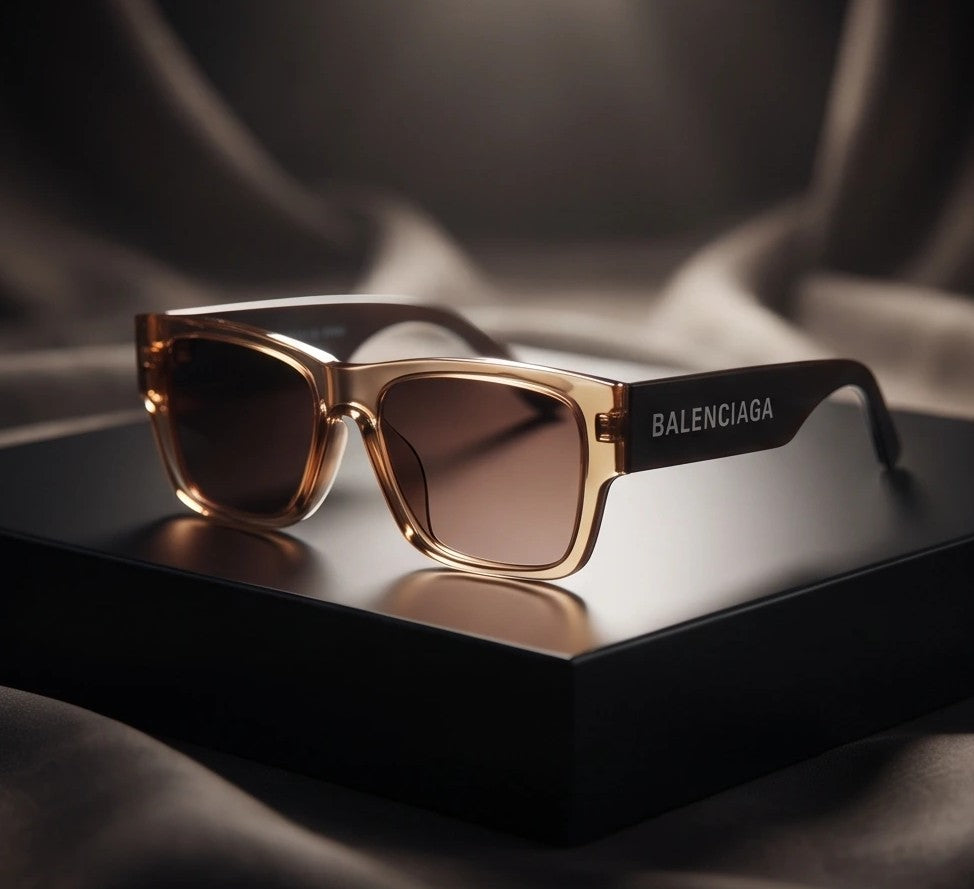 Balenciaga Men`s Brown and Black Sunglasses