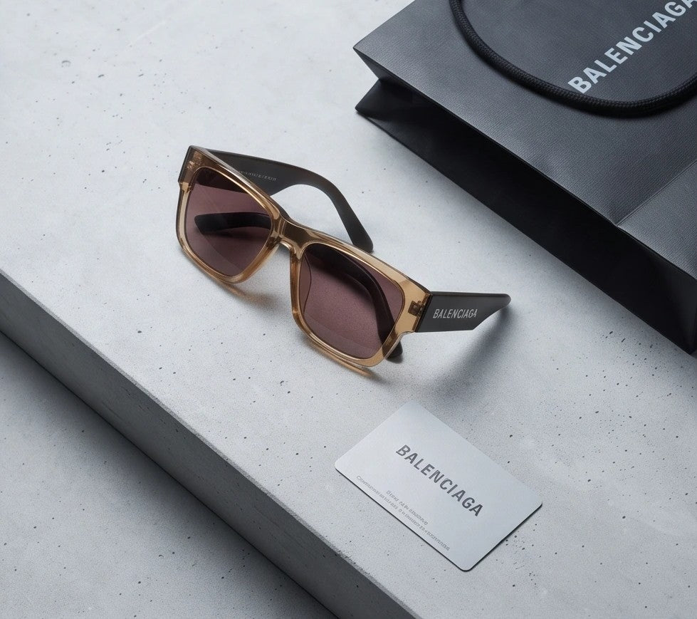 Balenciaga Men`s Brown and Black Sunglasses