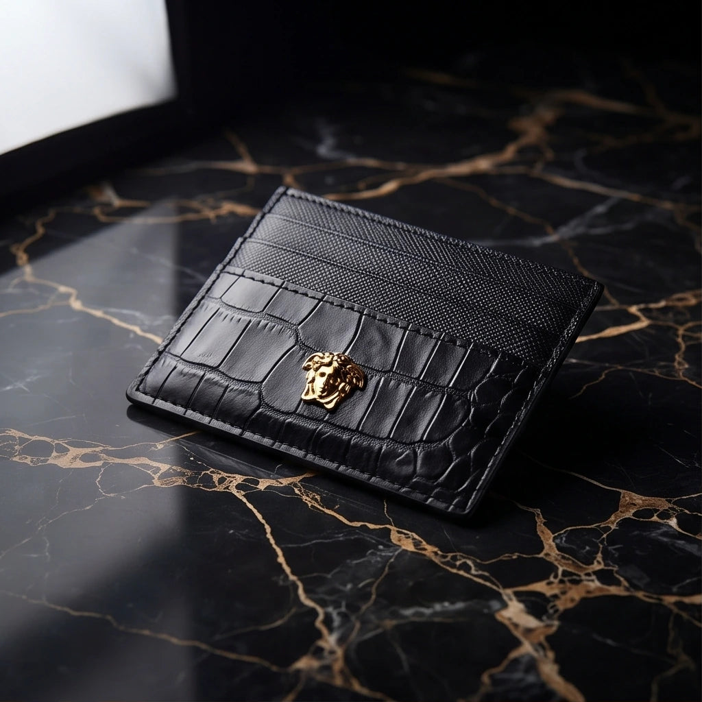 Black Crocodile Pattern Cardholder