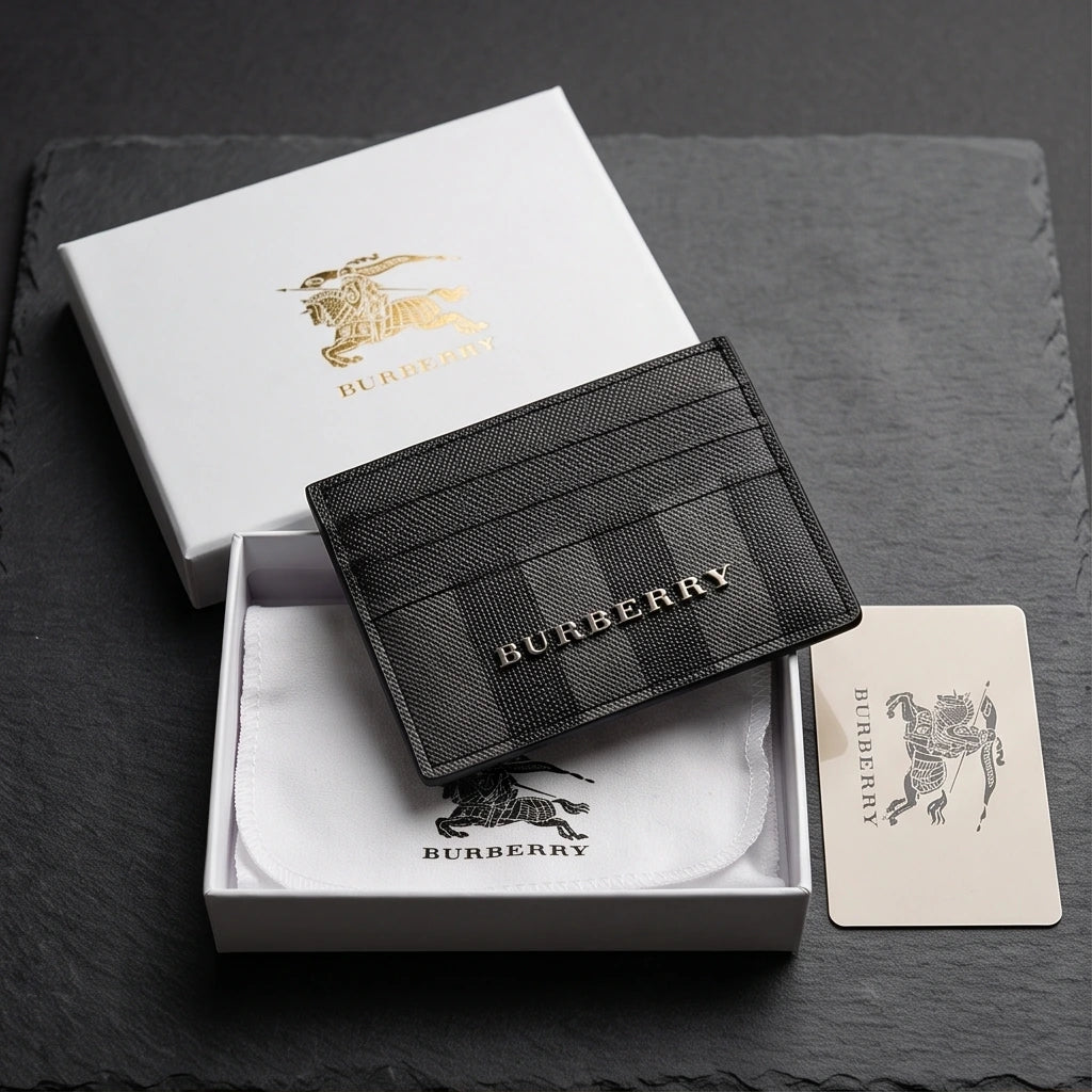Burberry Men`s Black Card Holder