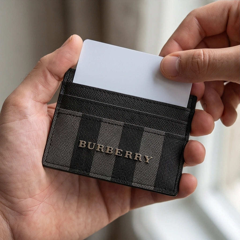 Burberry Men`s Black Card Holder
