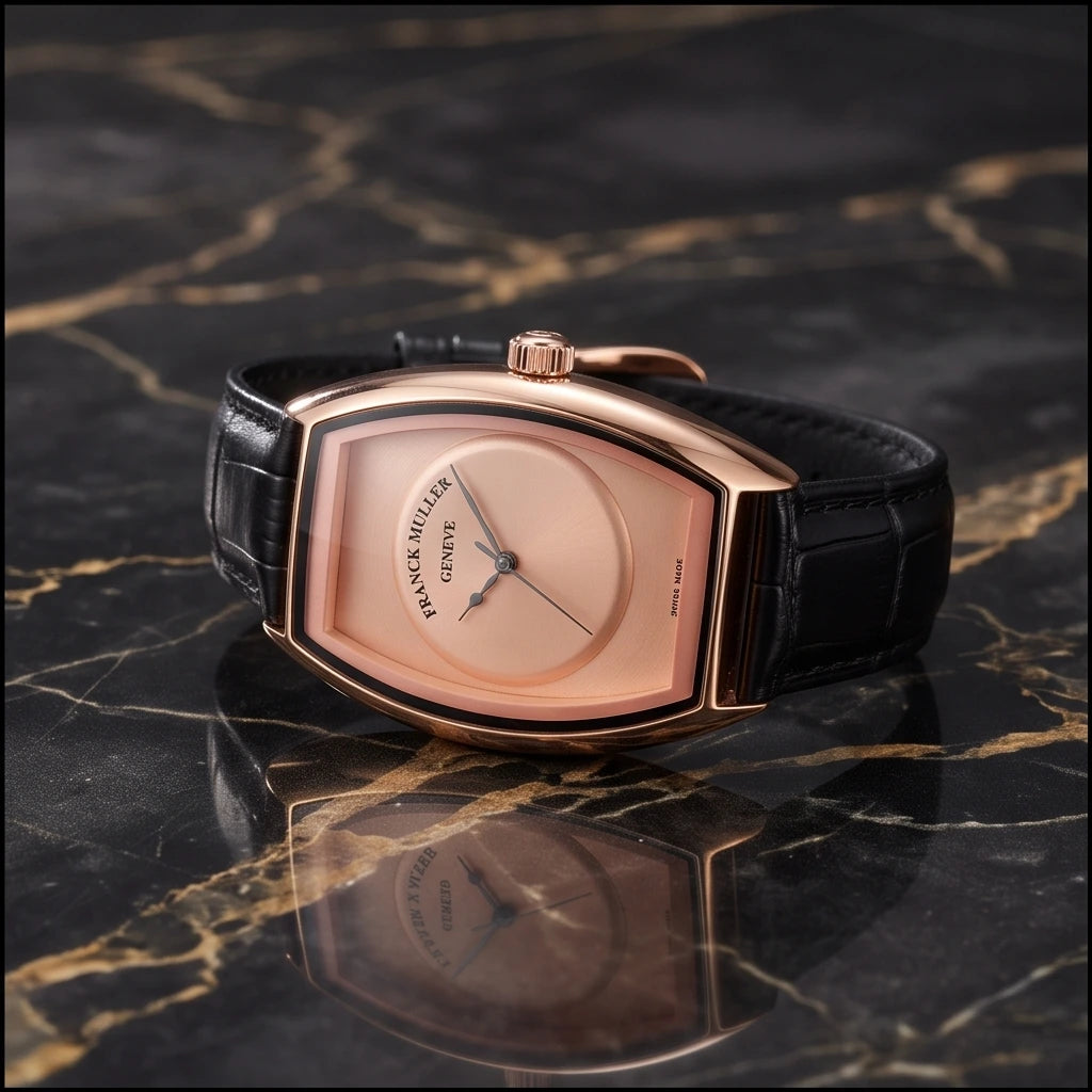 Franck Muller Geneve Men`s Watch Black and Rose Gold