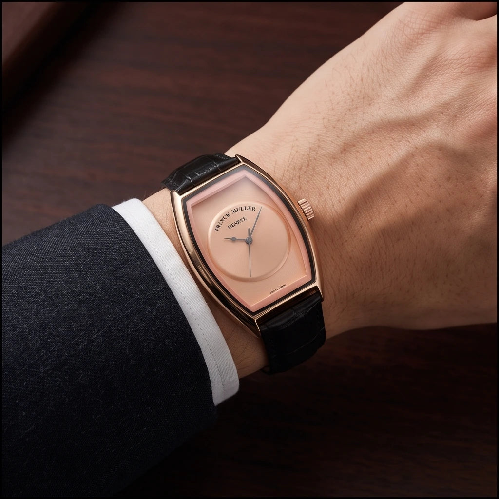 Franck Muller Geneve Men`s Watch Black and Rose Gold