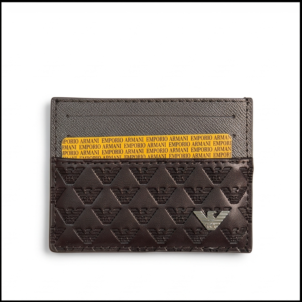 Giorgio Armani Men`s Brown Card Holder