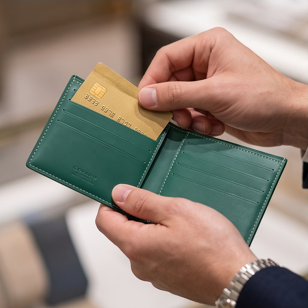 Goyard Men`s Green Wallet
