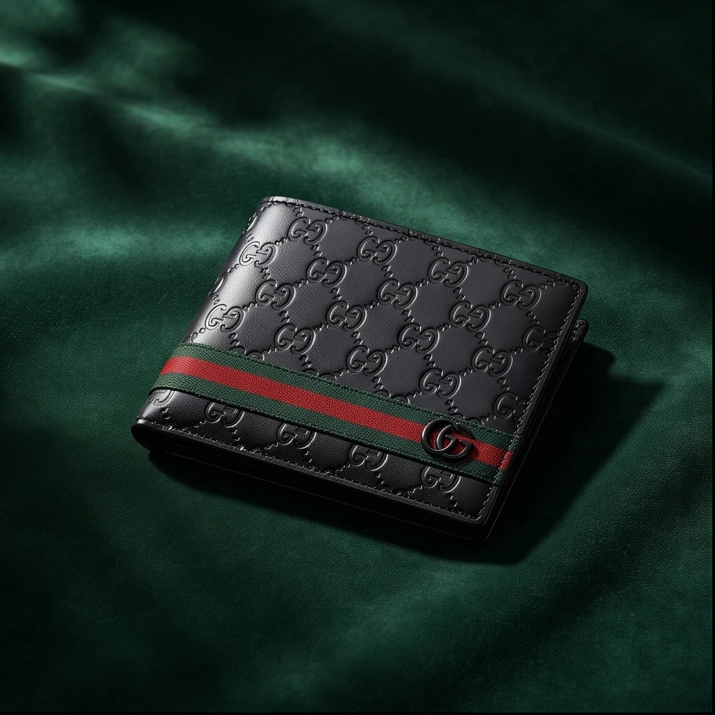 Gucci Black GG Imprint Leather Wallet