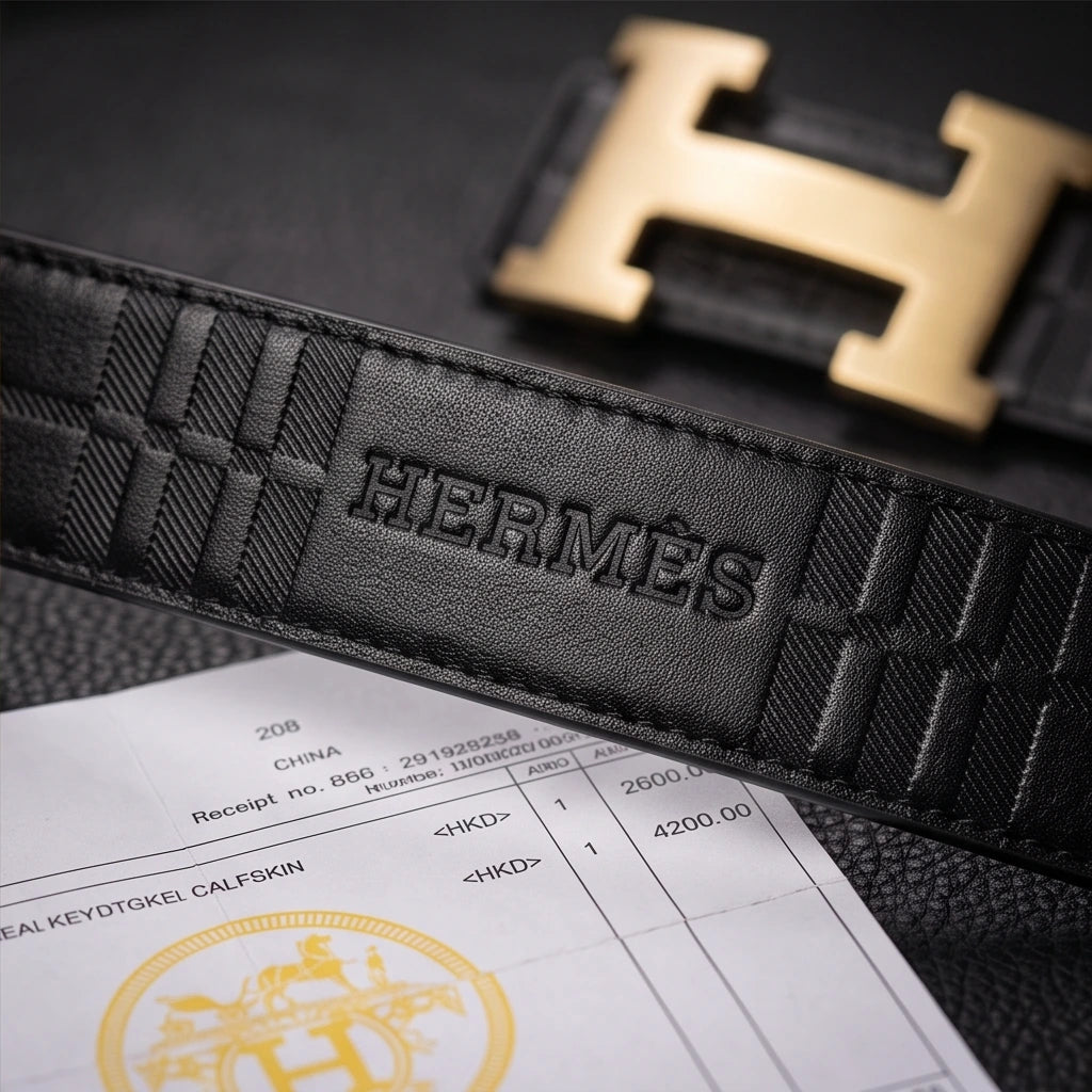 Hermes Men`s Black Belt