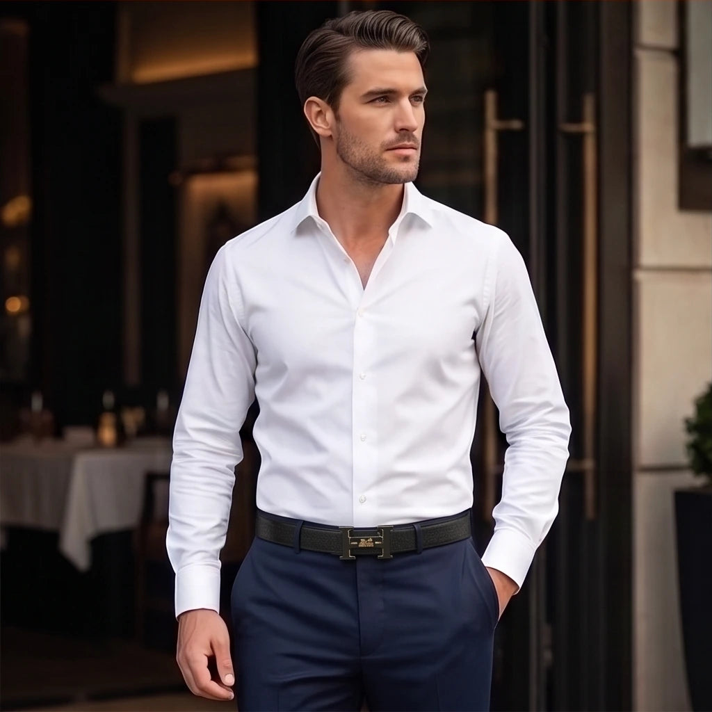 Hermes Men`s Dark Black Belt