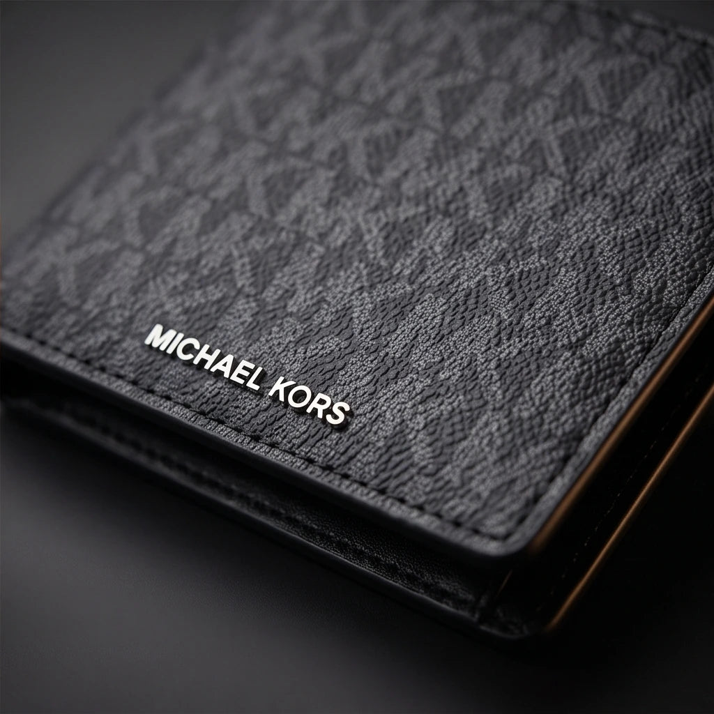 Michael Kors Men`s Black and Grey Wallet