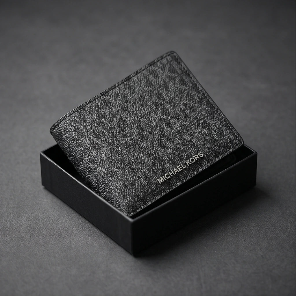 Michael Kors Men`s Black and Grey Wallet
