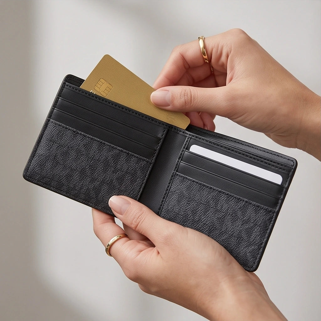 Michael Kors Men`s Black and Grey Wallet