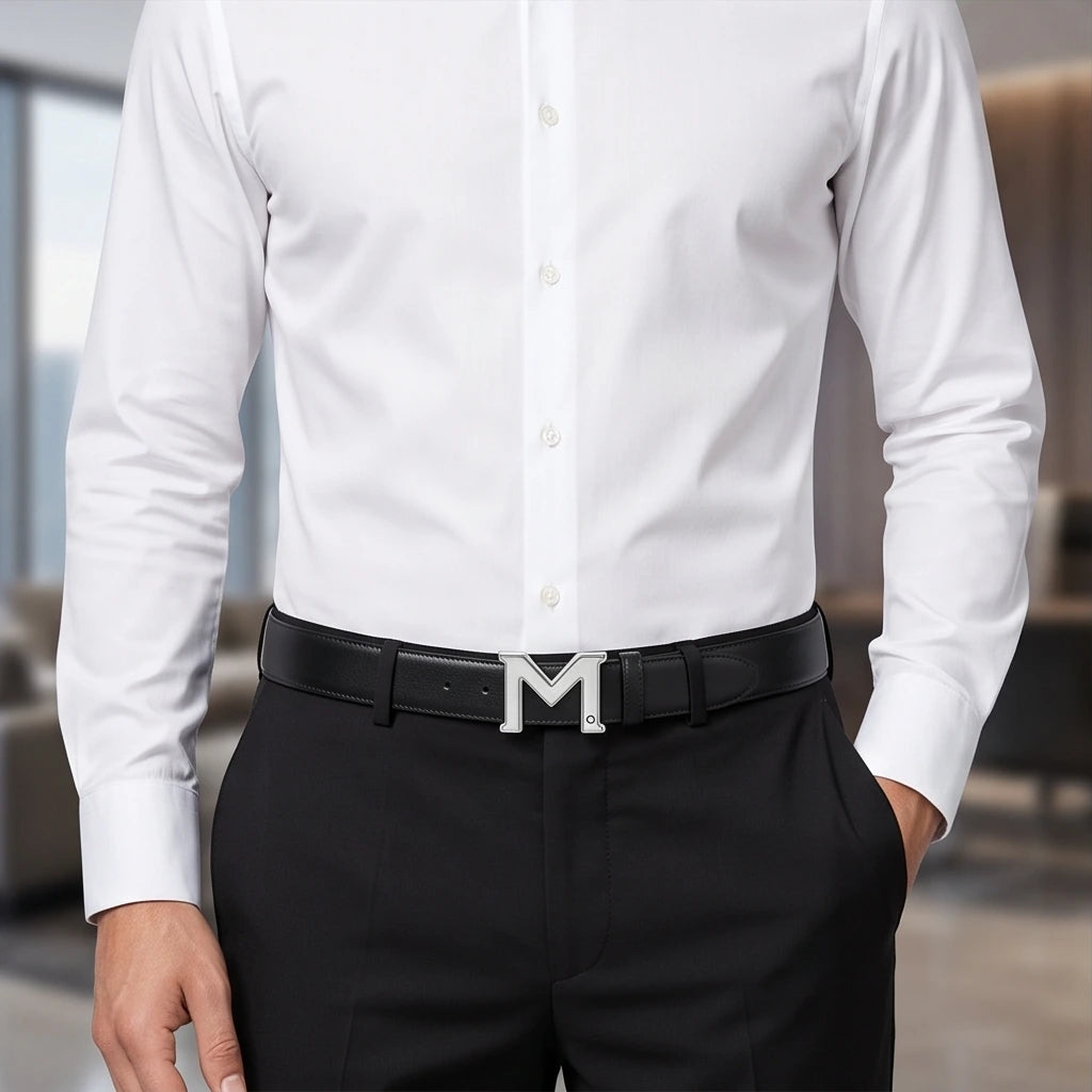 Montblanc Men`s Black Belt