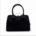 Women's Black Sparkle Top Handle Purse