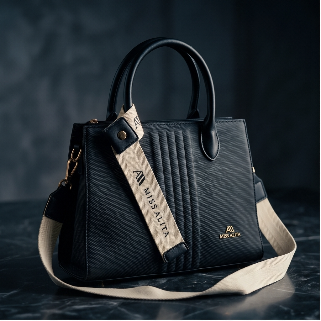 Miss Alita Women's Classic Black Structured Handbag