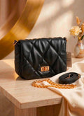 HIGH QUALITY IMPORTED SLING BAG  WID HIGH END QUALITY CLASSY LOOK  WID  PREMIUM QUALITY GUARANTEED AND SPACIOUS INSIDE CHAIN POCKET