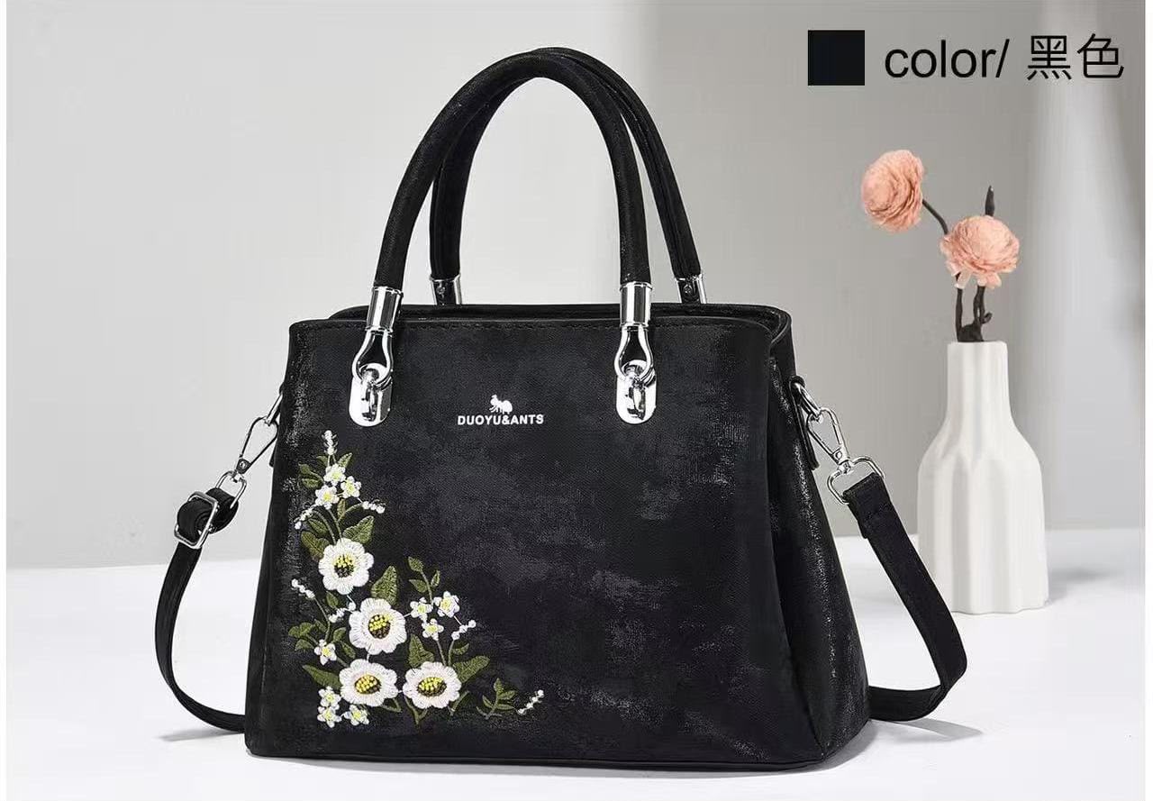 Vintage Imported Flower Embroidery Hand Bag